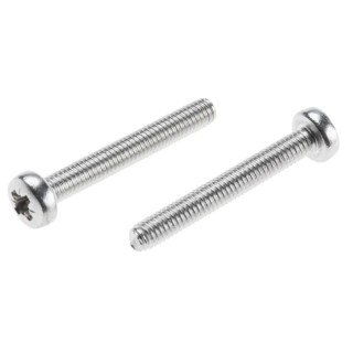 RS PRO Pozidriv Pan Stainless Steel Machine Screw 30 mm M4 797-6207