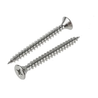 RS PRO Pozidriv Countersunk Stainless Steel Wood Screw, Chrome Plated, Black, Zinc Plated, Nickel Plated, 5 mm 797-6232