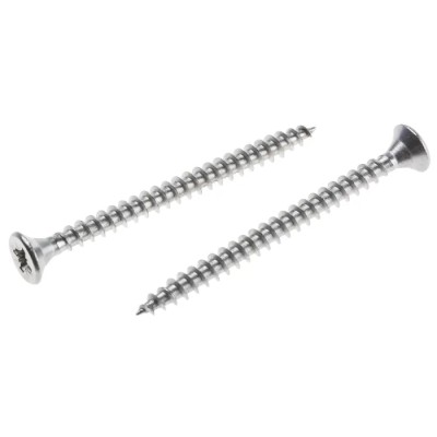 RS PRO Pozidriv Countersunk Stainless Steel Wood Screw 4 mm Thread 50 mm Length 797-6235
