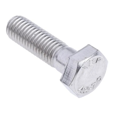 RS PRO Plain Stainless Steel Hex Bolt M10 x 35 mm DIN 931 304 Grade 797-6282