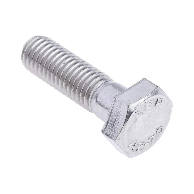 RS PRO Plain Stainless Steel Hex Bolt M10 x 35 mm DIN 931 304 Grade 797-6282