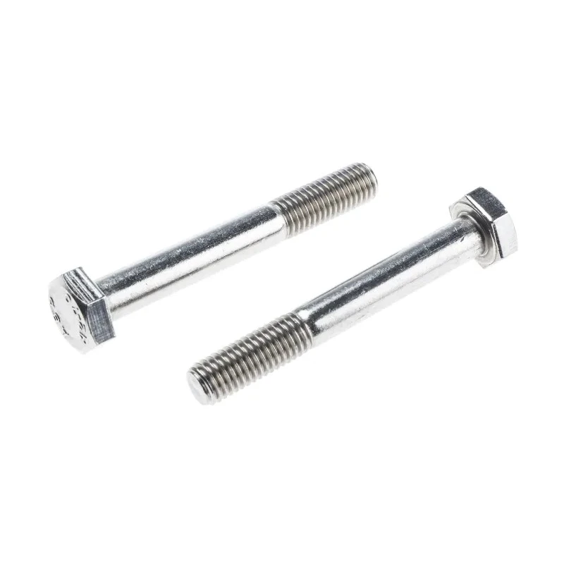 RS PRO Plain Stainless Steel Hex Bolt M10 x 75 mm, Grade 304, DIN 931 Thread 797-6298