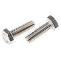 RS PRO Stainless Steel Hex Bolt Metric M10 x 35 mm Plain Finish A2 Grade 797-6336