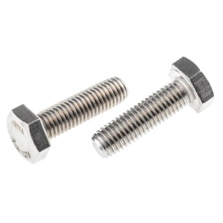 RS PRO Stainless Steel Hex Bolt Metric M10 x 35 mm Plain Finish A2 Grade 797-6336