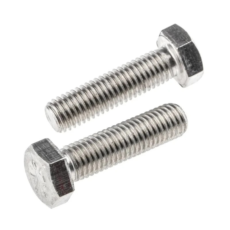 RS PRO Plain Stainless Steel Hex Bolt M12 x 45 mm Stainless Steel A2 Grade Plain Finish DIN 933 797-6342