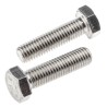 RS PRO Plain Stainless Steel Hex Bolt M12 x 45 mm Stainless Steel A2 Grade Plain Finish DIN 933 797-6342