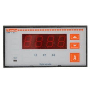 Lovato Electric Digital Ammeter AC 5 A, 45 mm x 91 mm, ±0.5 % Accuracy DMK11R1