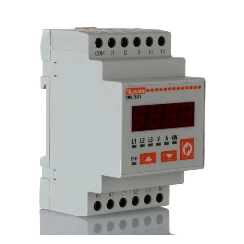 Lovato Electric 3 Phase Digital Panel Multifunction Meter LED Display DMK75R1