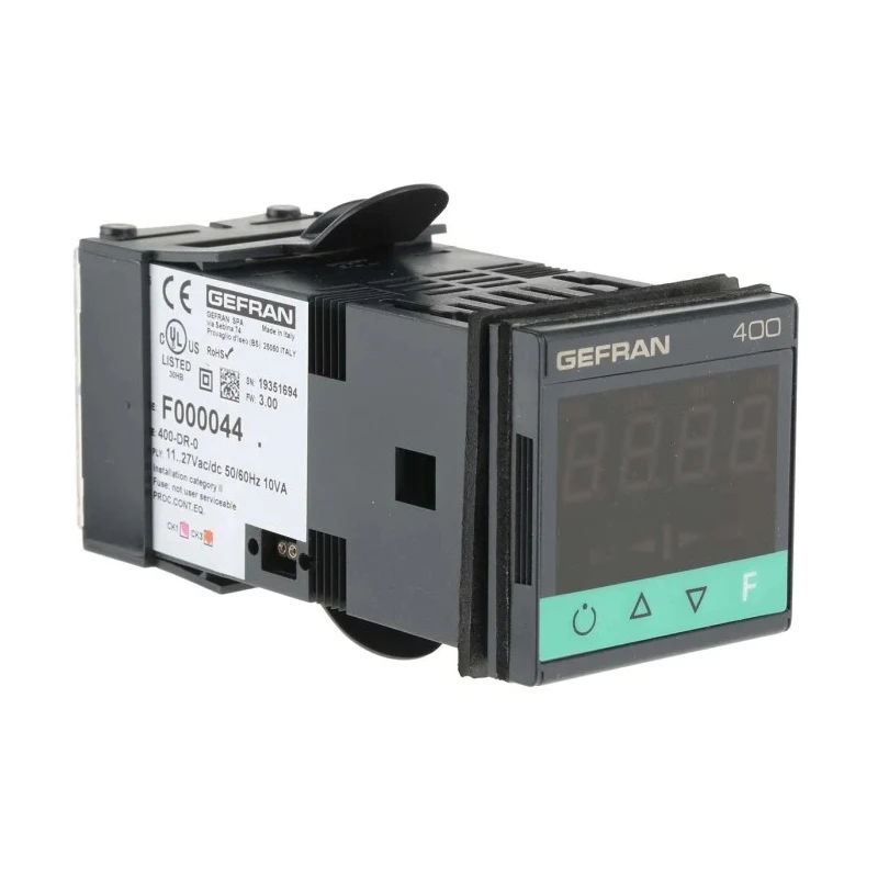 Gefran 400 DIN Rail PID Temperature Controller 8 Input, 2 Output Relay Logic 27V On-Off 400-DR-0-000