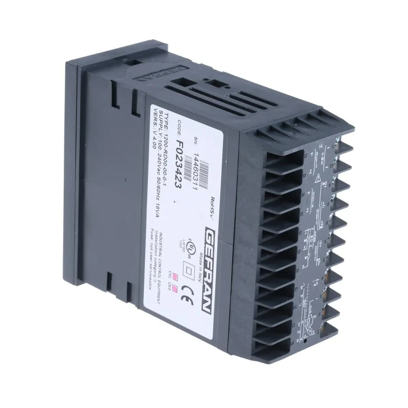 Gefran 1200 Panel PID Temperature Controller, 2 Output Logic Relay, 240V AC/DC, On-Off Control F023423/ 1200-RD00-00-0-1