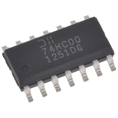 DiodesZetex 4 2-Input NAND Schmitt Trigger Input Logic Gate 14-Pin SOIC 74HC00S14-13