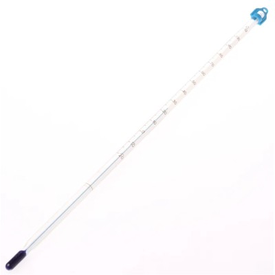 Brannan Immersion Glass Thermometer, 110 °C Max, Blue Kerosene Filled, ±1 Division Accuracy, Length 305mm 44/802/8