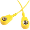 RS PRO ESD Grounding Cord Yellow 2m with 4 mm and 10 mm Studs Compliant to EN 61340-5-1 798-9307
