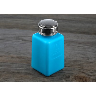 RS PRO Blue Pump Dispenser Bottle 180ml High Density Polyethylene Non-Conductive Dissipative 798-9323