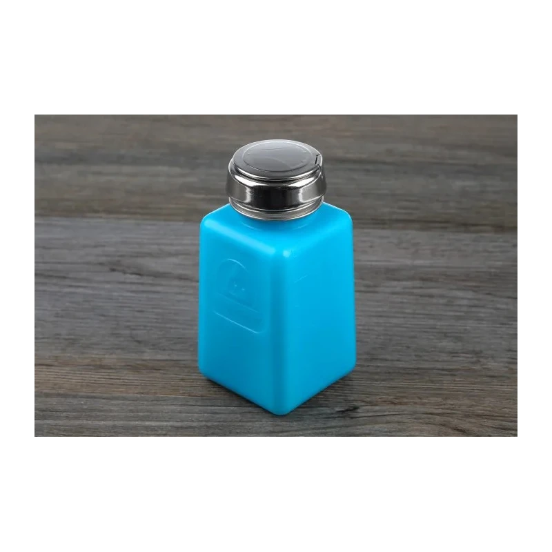 RS PRO Blue Pump Dispenser Bottle 180ml High Density Polyethylene Non-Conductive Dissipative 798-9323