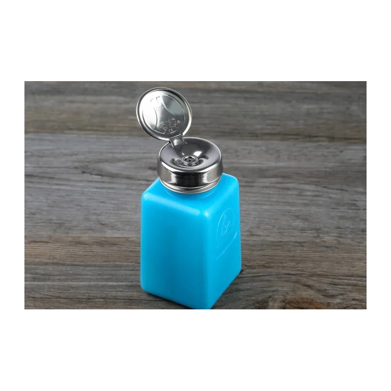 RS PRO Blue Pump Dispenser Bottle 180ml High Density Polyethylene Non-Conductive Dissipative 798-9323