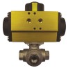 RS PRO Stainless Steel 3 Way Ball Valve Pneumatic Actuated Spring Return Valve 1000 psi 799-8780