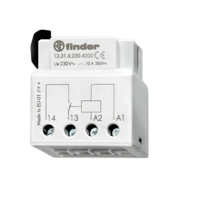 Finder DIN Rail Power Relay, 230V AC Coil Voltage, 12A Switching Current, 1 NO Contact, Screw Terminal 13.31.8.230.4300