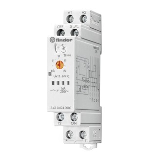Finder DIN Rail Power Relay 230V AC Coil, 16A Switching Current, SPST, Screw Terminal 13.61.8.230.0000
