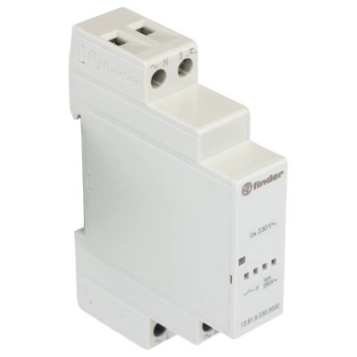 Finder DIN Rail Power Relay 230V AC Coil, 16A Switching Current, SPST 13.81.8.230.0000