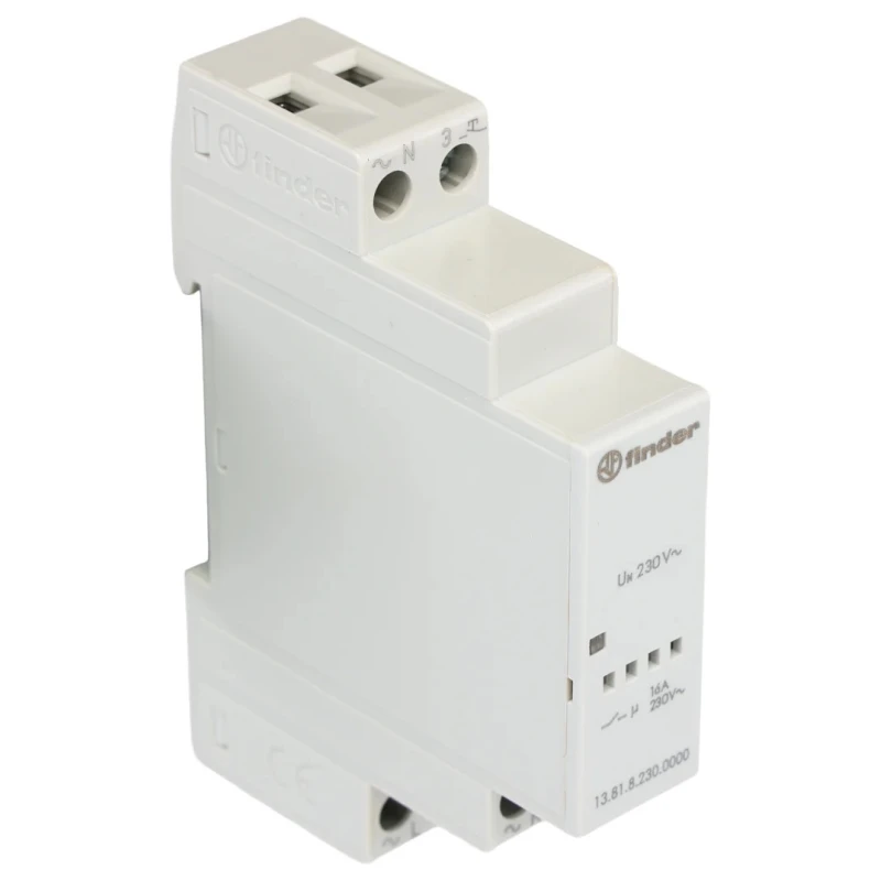 Finder DIN Rail Power Relay 230V AC Coil, 16A Switching Current, SPST 13.81.8.230.0000