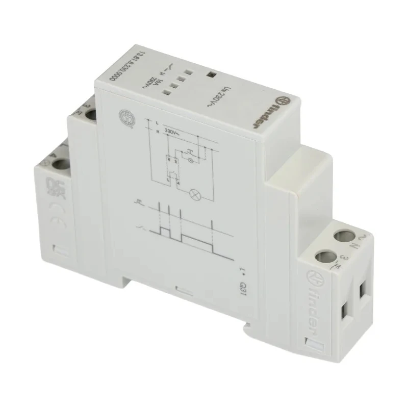 Finder DIN Rail Power Relay 230V AC Coil, 16A Switching Current, SPST 13.81.8.230.0000