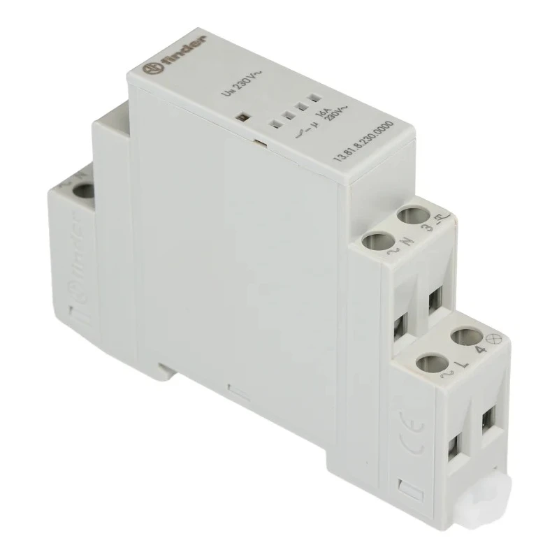 Finder DIN Rail Power Relay 230V AC Coil, 16A Switching Current, SPST 13.81.8.230.0000