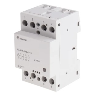Finder 4-Pole 40A Contactor with 240V AC Coil, DIN Rail Mount, Screw Terminals 22.44.0.230.4710