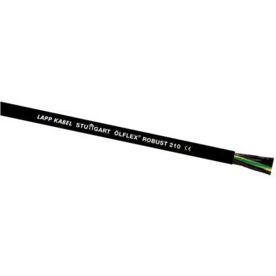 Lapp ÖLFLEX ROBUST 210 Control Cable, 4 Cores 18 AWG, Unscreened, 50 m, Black Polypropylene Sheath 0021900