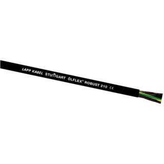 Lapp ÖLFLEX ROBUST 210 Control Cable 3 Cores 18 AWG Stranded Copper Conductor Unscreened Polypropylene Black Sheath 0021898