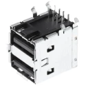 Molex Right Angle Through Hole Female 2 Port USB Type A USB Connector USB 2.0 67298-3090