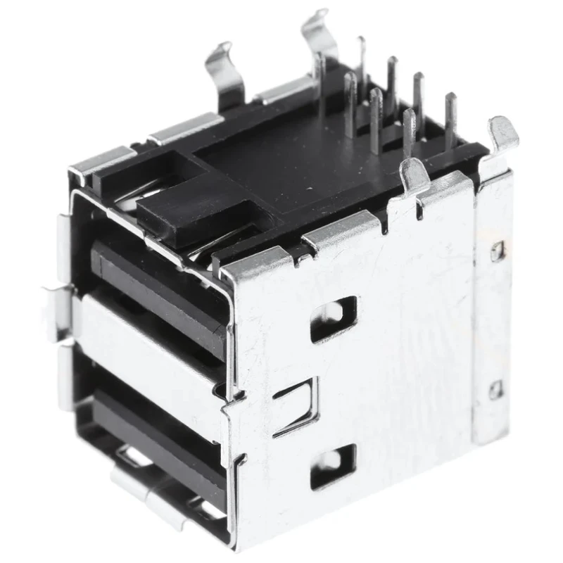 Molex Right Angle Through Hole Female 2 Port USB Type A USB Connector USB 2.0 67298-3090