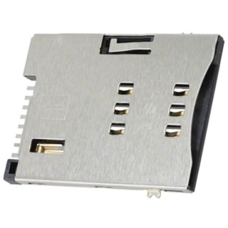 Molex 6 Way Push-Push Mini SIM Memory Card Connector, Surface Mount, Thermoplastic Housing, Gold Plated Contacts 47553-2001