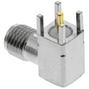 Molex SMA Series Coaxial Connector PCB Female SMA 50 Ω Right Angle Body Solder 73100-0115