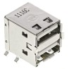 Molex Right Angle Through Hole Female 2 Port USB Type A Connector USB 2.0 67298-4090