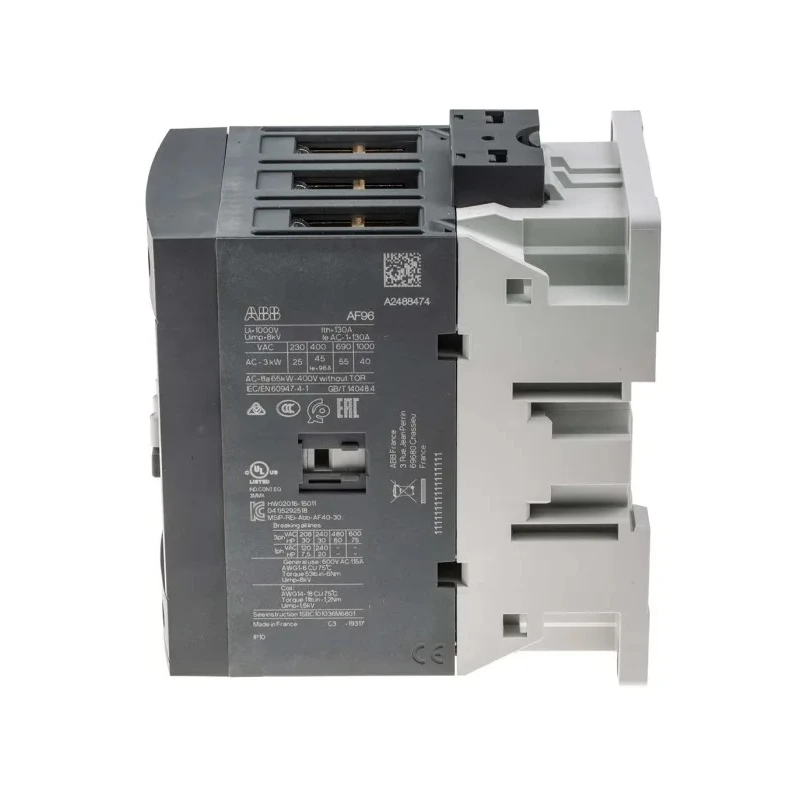 ABB AF96 Contactor, 230V AC Coil, 3-Pole, 130 A, 45 kW Power Rating, 3 NO, 690V AC AF96