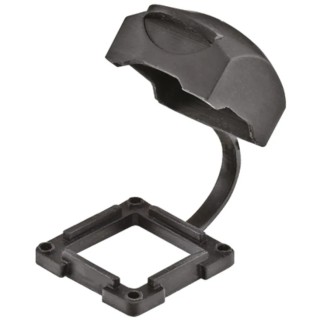 HARTING Protective Cover Han-Yellock Series 4 Way Black Thermoplastic Female 10B Straight Cable Entry 11200035406