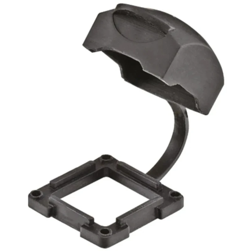 HARTING Protective Cover Han-Yellock Series 4 Way Black Thermoplastic Female 10B Straight Cable Entry 11200035406