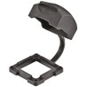 HARTING Protective Cover Han-Yellock Series 4 Way Black Thermoplastic Female 10B Straight Cable Entry 11200035406