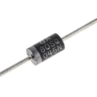 onsemi Schottky Diode 45 V 8 A Through Hole DO-201AD 2-Pin 80SQ045NRLG