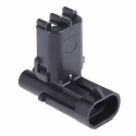 Delphi Weather-Pack Automotive Connector Male 2 Way Crimp Termination Black Cable 20A 12010973