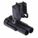 Delphi Weather-Pack Automotive Connector Male 2 Way Crimp Termination Black Cable 20A 12010973