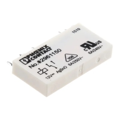 Phoenix Contact PCB Power Relay 12V DC Coil 6A Switching Current SPDT 2961150
