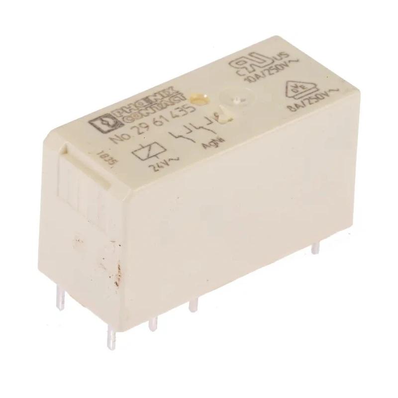 Phoenix Contact PCB Power Relay, 24V AC Coil, 8A Switching Current, DPDT Model 2961435