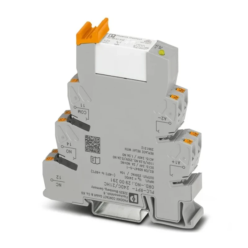 Phoenix Contact Interface Relay Module, SPDT 10A Silver Alloy Contacts, DIN Rail Mount, 24V DC Coil, 18mA Coil 2900291