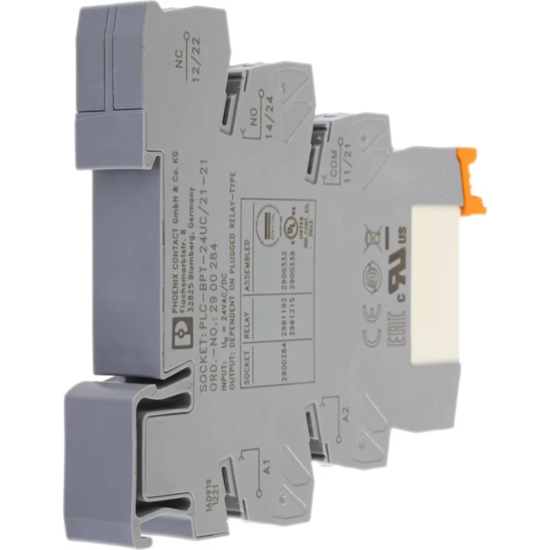 Phoenix Contact Electromechanical Interface Relay DIN Rail Mount 24V ac/dc Coil 6A Switching DPDT 2900332