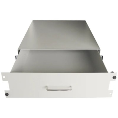 RS PRO Steel Grey Ventilated Server Rack Keyboard Drawer 3U, 35kg Load, 483mm x 500mm 802-0276