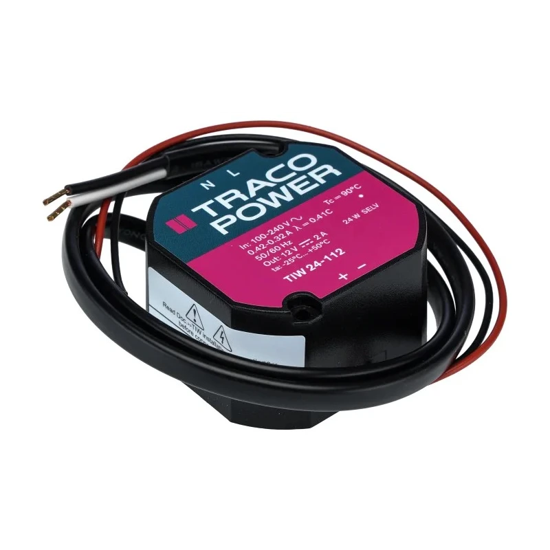 TRACOPOWER Switching Power Supply 12V DC 24W Chassis Mount Efficiency 83% TIW 24-112