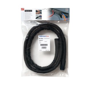 HellermannTyton Braided Polyethylene Terephthalate Black Cable Sleeve, 5 m Length, 5 mm 170-01011 TWIST-IN 05-PET-BK