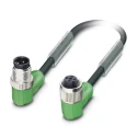 Phoenix Contact Sensor Actuator Cable 4 Way M12 Female Right Angle to Male Angled Socket, Polyurethane Jacket, 1.5 m 1668739